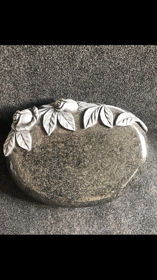 Tablet Memorial With Carved Roses